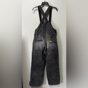 Vintage Work’n Sport Black Insulated Bib Overalls Quilted Zipper Legs USA
